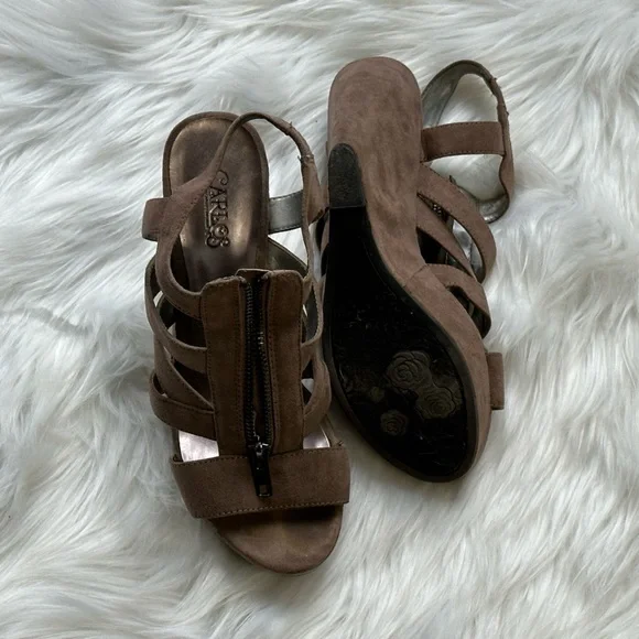 Carlos Santana Nude Wedge Zip Wedge - Picture 5 of 7